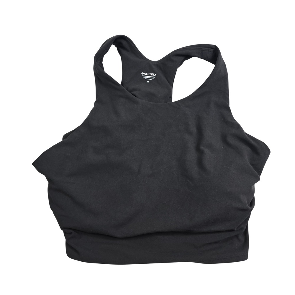Athleta Conscious Crop D-DD+ Women 2X Black Powervita Yoga Tank Top 531221-01